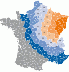 Carte de la France sur les zones de livraison marumo