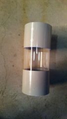 Vitre pour descente translucide Ø200 long 250mm + 2 manchons F/F